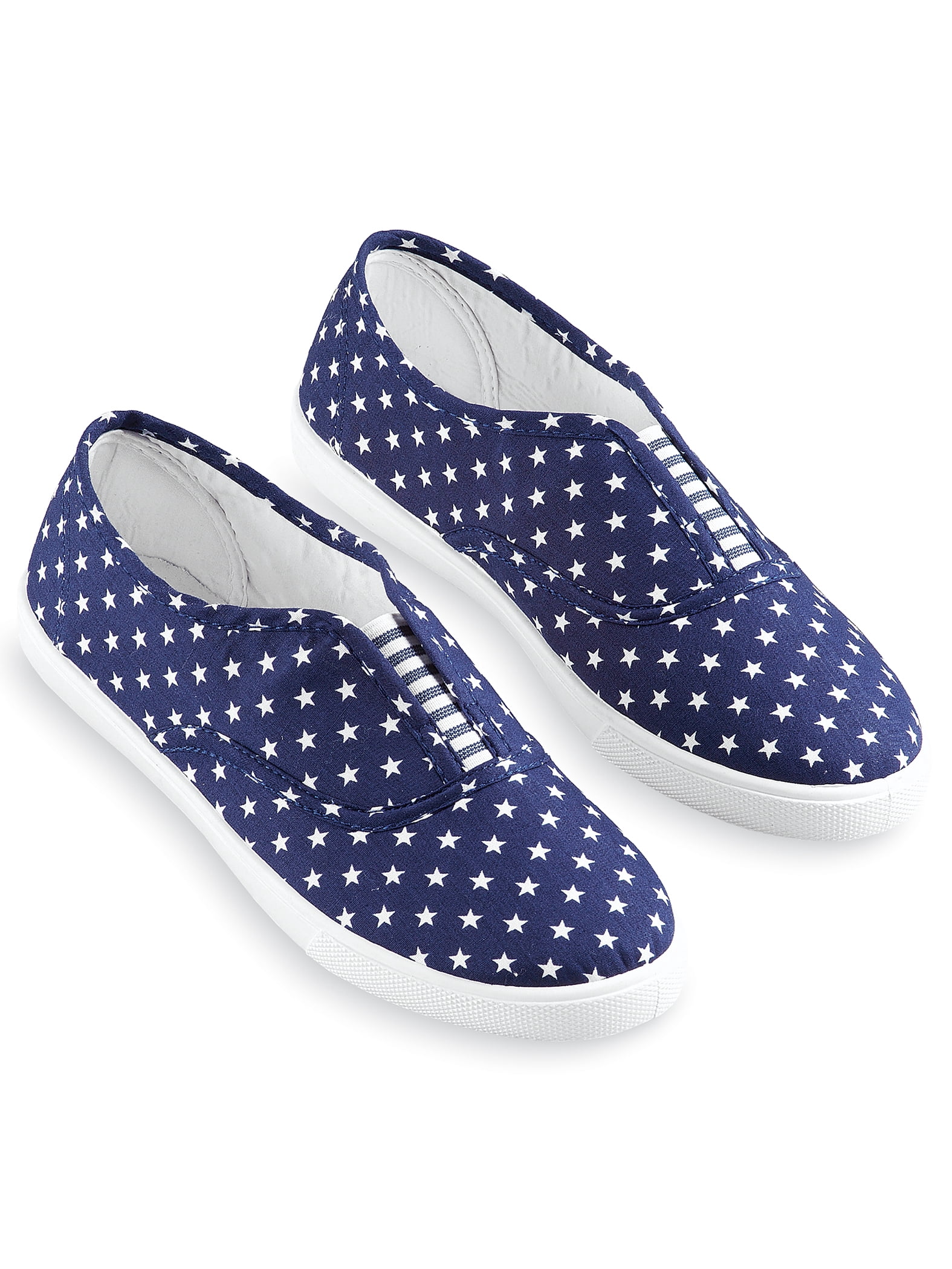 White Star Pattern Sneakers - Walmart 