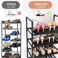 thumbnail image 4 of Timotech Organizador de Zapatos, Zapatera, Organizador Alto de 10 Niveles para 20 a 25 Pares de Zapatos, Mueble para Zapatos con Ganchos Estrecho y Resistente para Entrada y Armarios, 4 of 7
