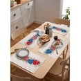 thumbnail image 5 of Cotton Linen Flag Stars Stripes Placemat 4th of July Placemats Set of 4, Heart Stars Eucalyptus Leaves Non-Slip Table Mats for Dining Table,12x18 Inch Heat Insulation Patriotic Place Mats, 5 of 6