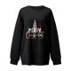 thumbnail image 3 of Gibobby Temperamento Pullover Top Navidad Mujer Y 2 K Manga Larga Impreso Casual Sudadera Suelta Sin Capucha Cuello Rojoondo Sudadera Blusa (Negro, XL), 3 of 4