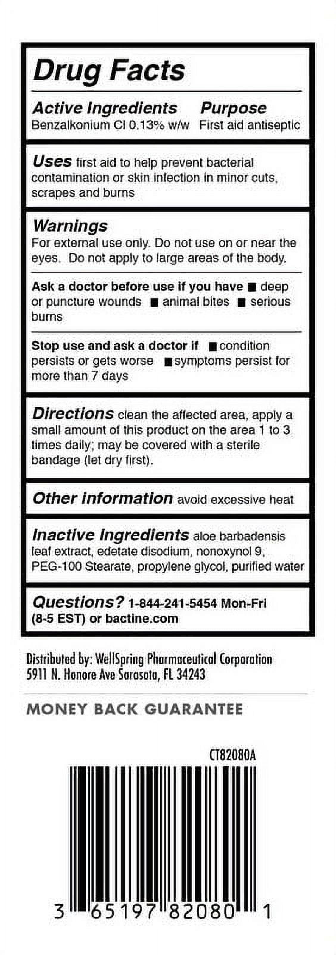 (3 pack) Bactine Max First Aid Wound Wash Antiseptic Liquid Kills 99.9% of Germs First Aid Solution, 8 fl oz