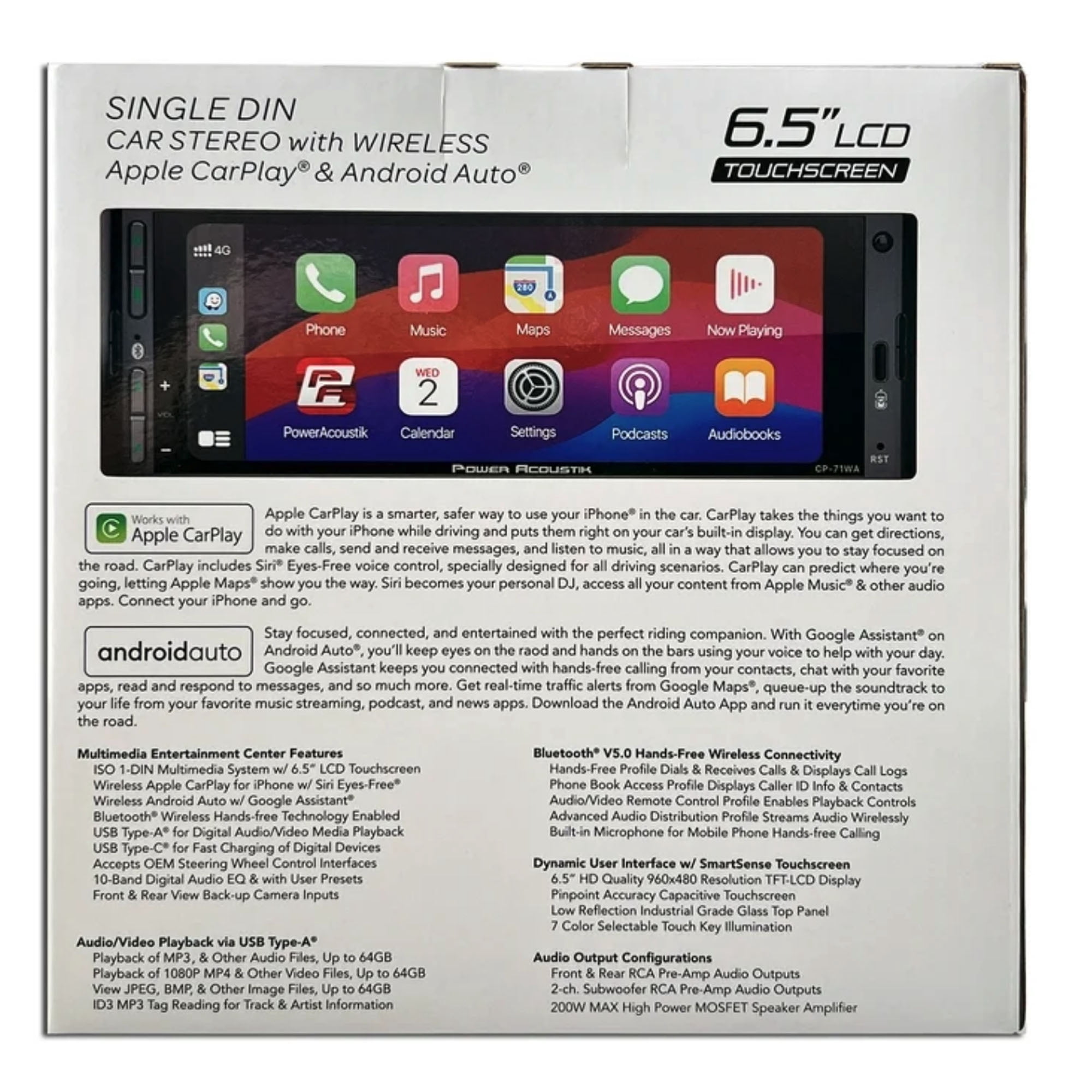 Power Acoustik CP-71WA Single DIN 6.5 Color India | Ubuy