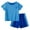 A-Blue, variant on Toddler Boy Summer Outfits Short Sleeve Sport Shirt and Mesh Soccer Shorts Two Piece Soccer Clothes for Boys 2-3 years
