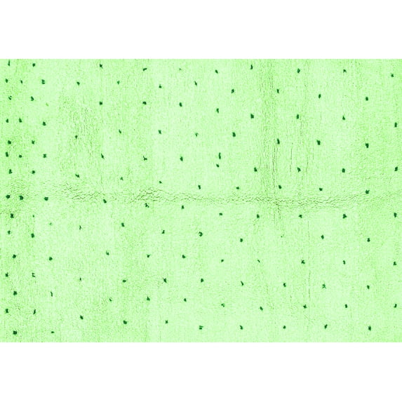 Ahgly Company Indoor Rectangle Solid Green Modern Area Rugs, 2' x 5'