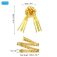 thumbnail image 2 of Uxcell 7" Christmas Pull Bow Baskets Present Wrapping Bows Large Flower Pull Bows Gold Tone 10 Pack, 2 of 6
