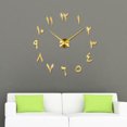 thumbnail image 4 of Reloj de pared creativo de gran tamaño Reloj de pared con espejo de bricolaje - Oro Ormromra LN-0156, 4 of 6