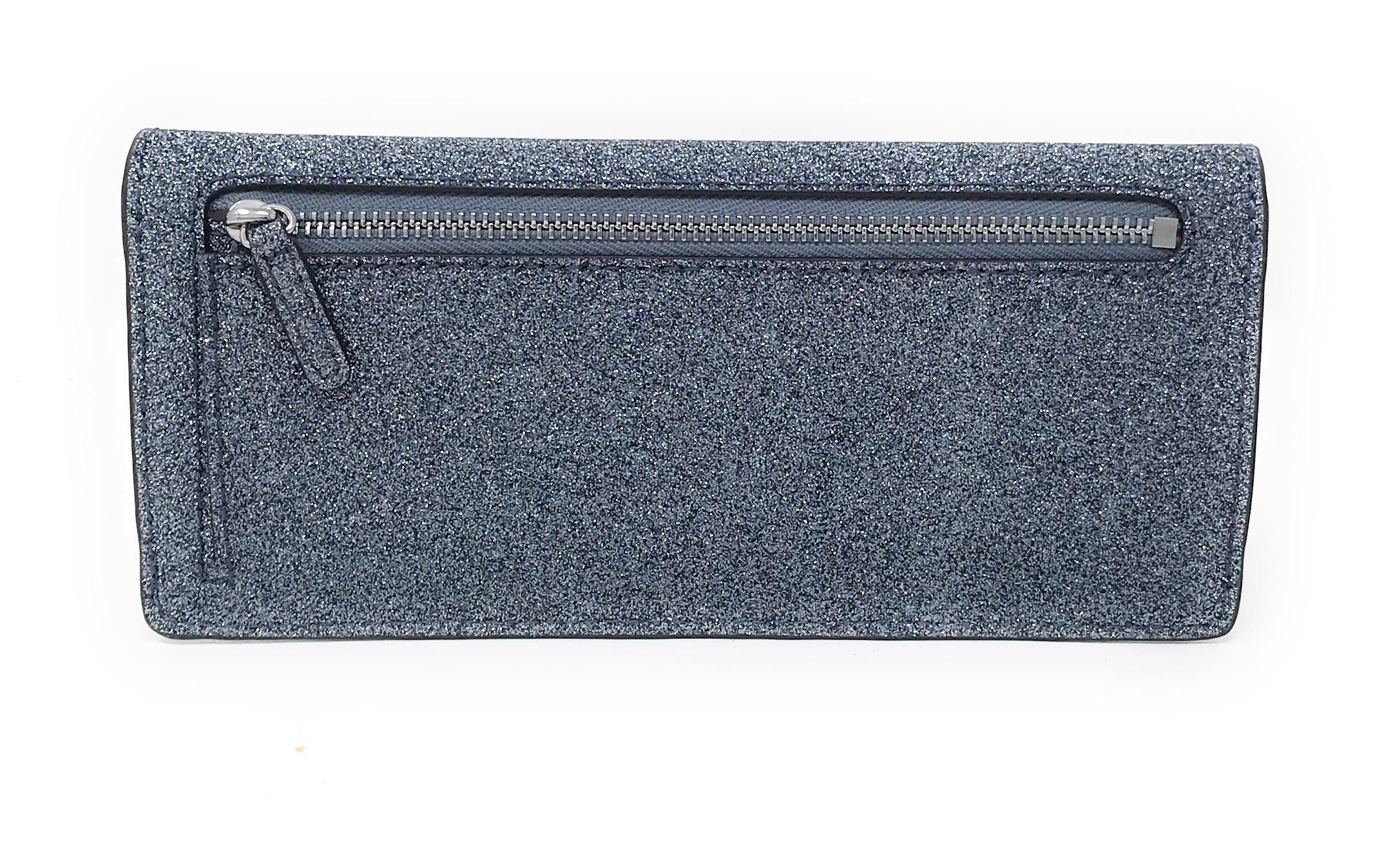 Michael Kors Jet Set Travel Giftables Leather Flat Wallet Dusty Blue Walmart