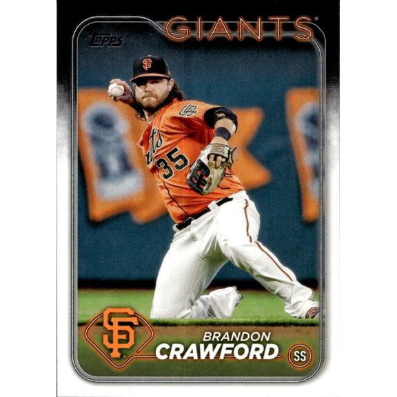 2024 Topps Brandon Crawford #416 Near Mint to Mint San Francisco Giants Baseball Card San Francisco Giants MLB Baseball Trading Card