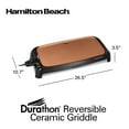 Hamilton Beach Durathon Ceramic Griddle, Reversible, CopperTinted Durathon Nonstick Surface