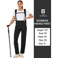 thumbnail image 5 of Little Donkey Andy Women's Convertible Hiking Pants Zip-Off Quick Dry Stretch Pants Travel Camping Fishing Black 2XL, 5 of 6