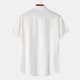 thumbnail image 5 of Camisa de manga corta de verano para hombre, color liso y solapa - Estilo sencillo y moderno, poliéster, para todas las estaciones, 5 of 8