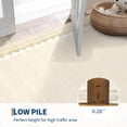thumbnail image 3 of Washable Area Rug 8x10ft – Soft Non-Slip Low Pile Carpet with Modern Border Design, Neutral Beige – Stain-Resistant Rug for Living Room, Bedroom and Dining Room, 3 of 7