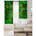 thumbnail image 2 of St. Patrick's Day Blackout Curtains for Bedroom Living Room Darkening Curtains 63 Inches Long Spring Green Lucky Grass Watercolor Window Curtain 2 Panels Set Window Treatment Grommet Drapes 42"x63", 2 of 9