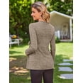 thumbnail image 5 of Ekouaer Women's Maternity Shirts Long Sleeve Pregnancy Tops Casual Ribbed Knit Winter Pregnant Blouses, 5 of 6