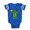 Royal Blue, variant on CafePress - Happy Turtle 1St Birthday - Cute Infant Baby Football Bodysuit