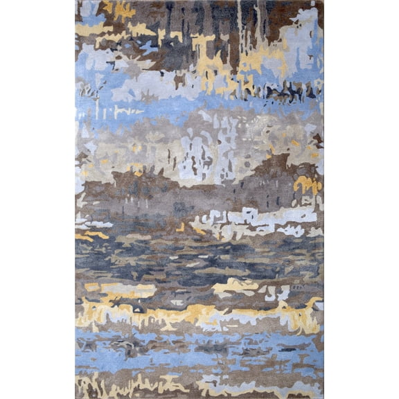 5x8 Rug | Modern Handmade fine Wool Viscose Area Rug | The Rug Decor | TRD633058