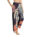 thumbnail image 2 of Daiia Astronaut With American Flag Women's Sleep Pant with Pockets and Drawstring,Pajama Pants-Medium, 2 of 9