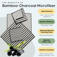 thumbnail image 6 of Dish Cloths for Washing Dishes 4pk | No-Smell Dish Rags with Non-Scratch Wire Scrubber Side for Kitchen Cleaning | Grime-Fighting Bamboo-Charcoal Microfiber 2-Sided Dishrags by Gracie West, 6 of 9