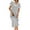 White, variant on ZZwxWA Maxi Dresses for Women Striped Short Sleeve Casual Long Dress Side Slit Knitted Loose V Neck Summer Beach Dresses