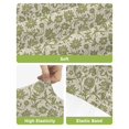 thumbnail image 4 of Green Floral Bar Stool Covers Set of 4, Vintage Rustic Botanical Spring Stretch Washable Bar Chair Covers with Backs, Removable Pub Counter Height Chair Cover for Kitchen Dining Room Cafe, 4 of 7