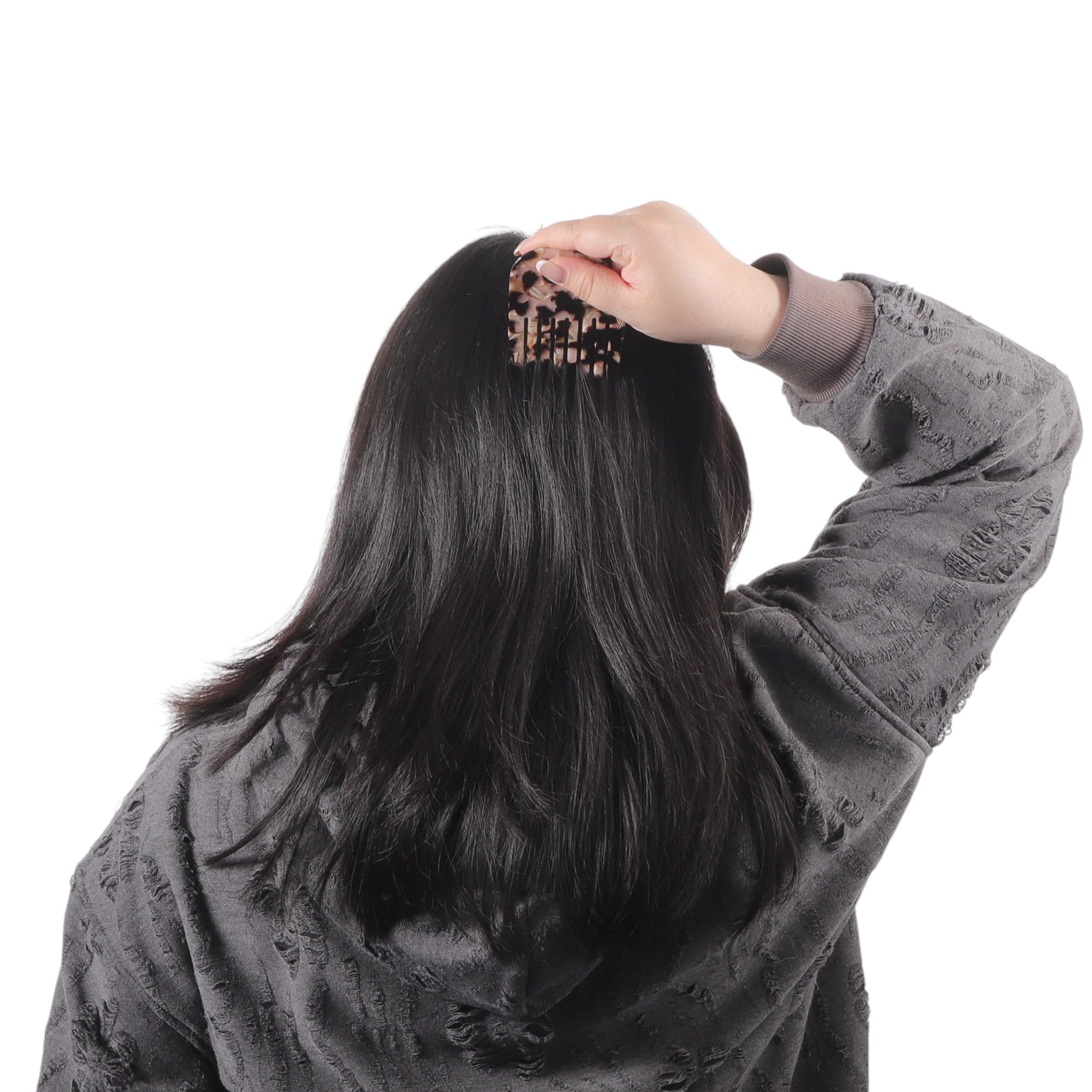 Unique Bargains 1 Piece Women Durable Vintage Acetate Comb for Curly Hair Colorful
