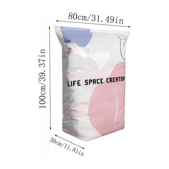No-Pump Vacuum Storage Bags, Airtight Waterproof Space Saver Bags, Heavy Duty Compression Bags for Seasonal Clothing Storage (Big)