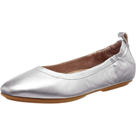 FitFlop Womens Allegro Ballerinas Ballet Flat 8.5 Silver