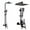 G, variant on Luxurious Brushed Nickel Bathroom Shower Faucet Ultra-thin 8" Stainless Steel Rainfall Shower Head Hot Cold Water Mixer Kit ,Easy to Operate