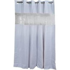Hookless Shower Curtain With Clear Window Beige Per 2 Each