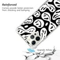 thumbnail image 3 of Black White Smile Face Case Compatible with iPhone 12 Pro,Unique Art Design TPU Bumper Cover Case, 3 of 6