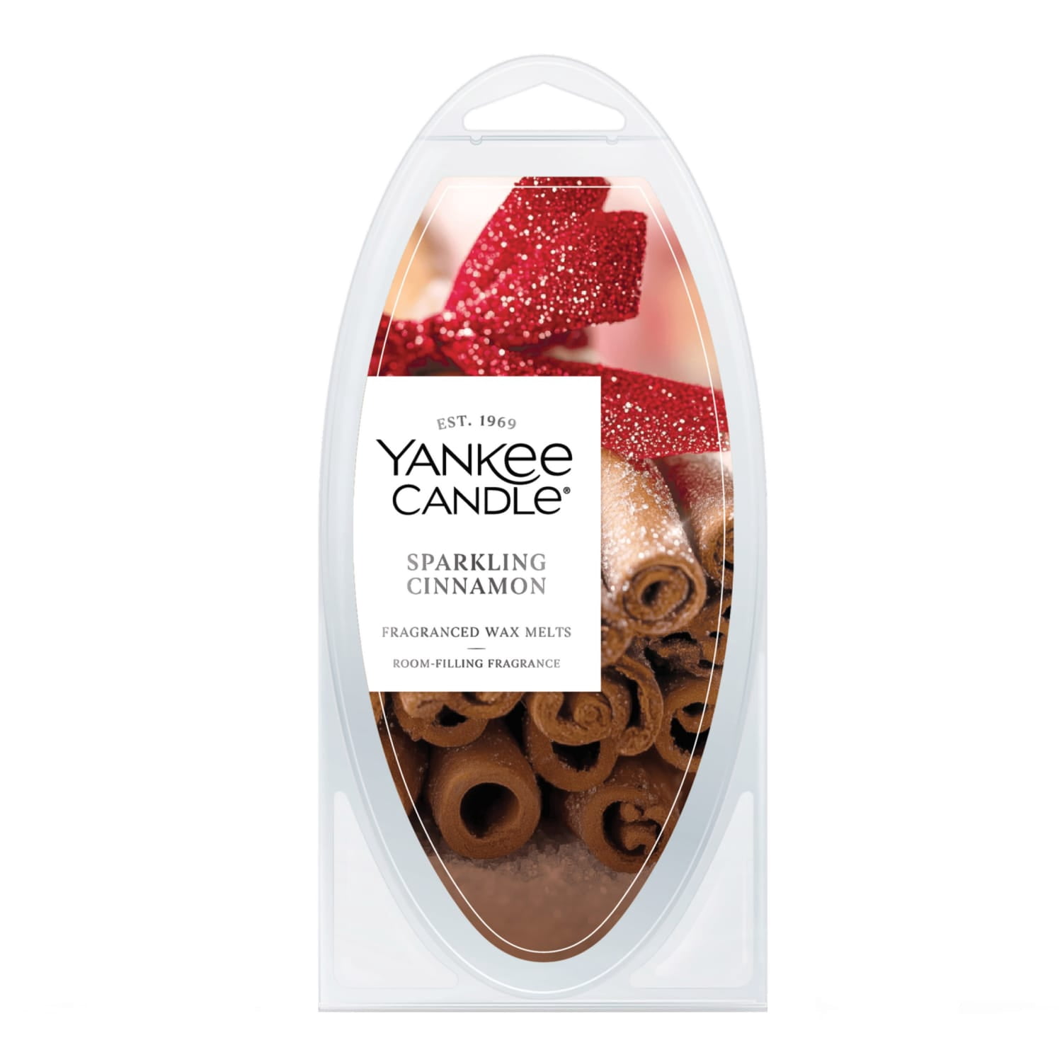 (2 pack) Yankee Candle Sparkling Cinnamon Fragranced Wax Melts, 1 Pack of 6, 2.6 oz