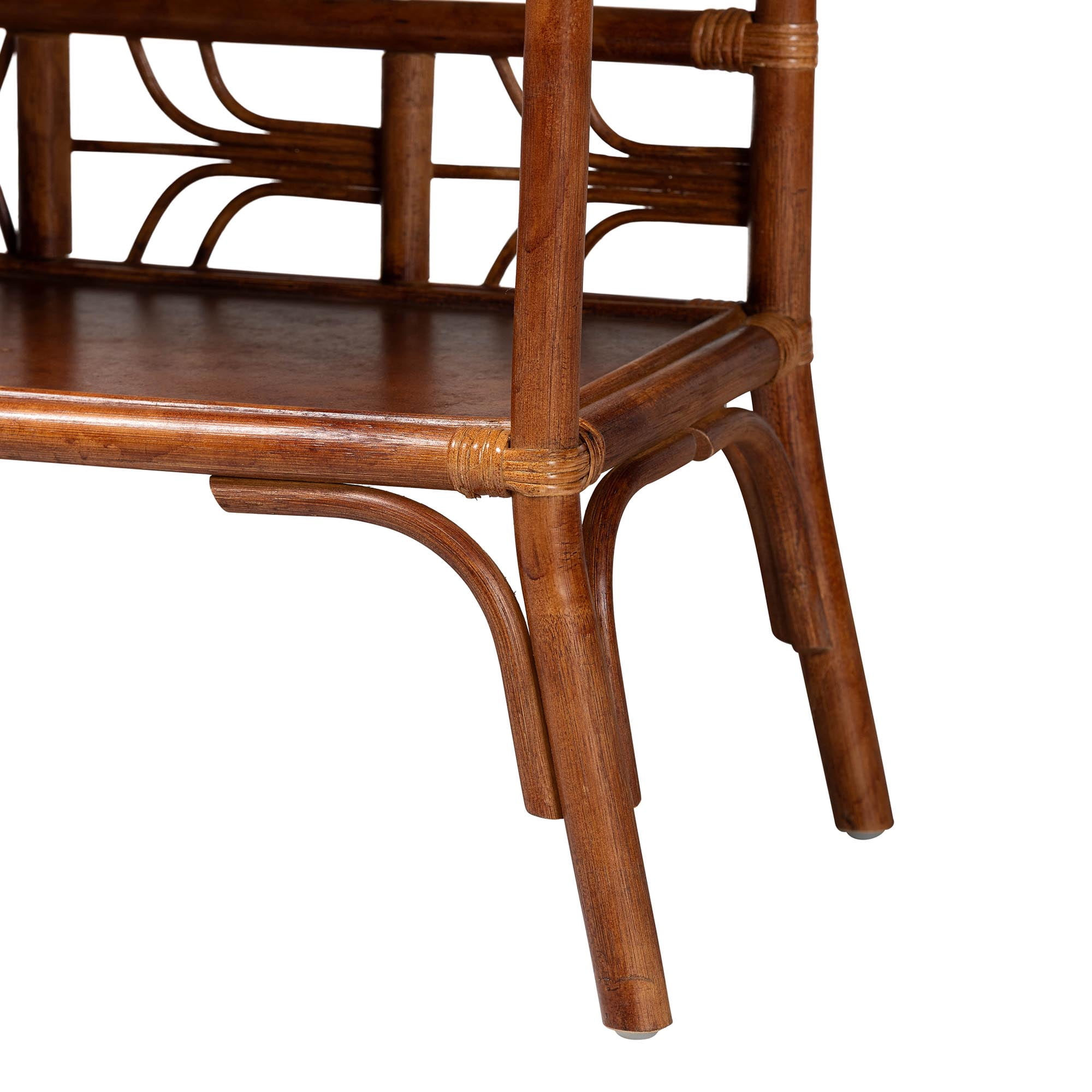 bali & pari Aleya Boho Display Shelf, 4-Tier, Marbled Tortoise Brown