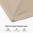 thumbnail image 6 of PURPLE LEAF Patio Umbrella with Base Included, 9‘×11’ Outdoor Aluminum Cantilever Umbrella with 360° Rotation, Aluminum Large Offset Umbrella for Outdoor Garden Pool, Taupe, 6 of 10