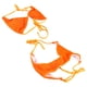 thumbnail image 4 of Traje de baño de dos piezas de color naranja puro para divertirse en la playa, conjunto de bikini de verano con lazos laterales, talla M, 4 of 8