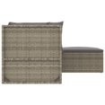thumbnail image 3 of vidaXL 4 Piece Garden Lounge Set with Cushions Grey Poly Rattan, 3 of 5