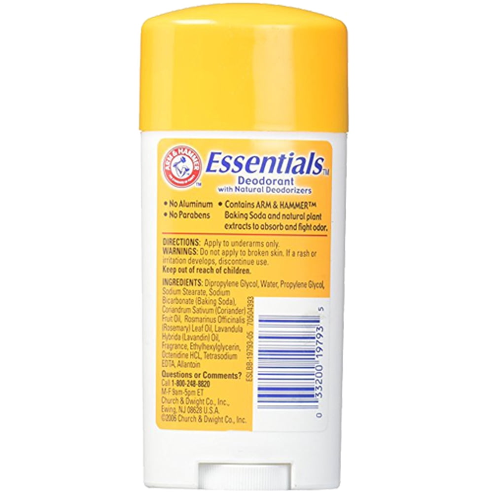 Pack of (24) ARM And HAMMER Essentials Natural Deodorant Fresh Rosemary Lavender 2.50 oz