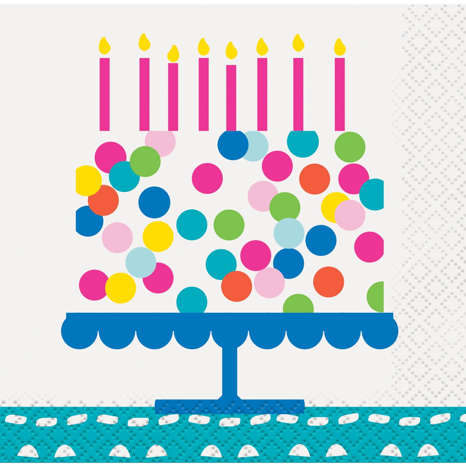 Confetti Cake Birthday Beverage Napkins, 16ct by Unique Industries