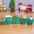 thumbnail image 1 of Christmas Wooden Mini Train Decorations Solid Wood Christmas Train Cabinet Table Decorations, 1 of 3