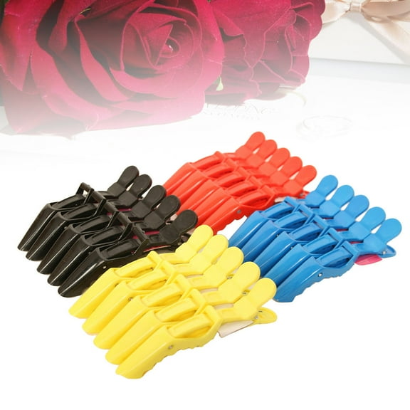 SEWCHICS 20-Pack Multi-Color Sectioning Hair Clips Plastic Alligator Clips for Salon and Home Styling
