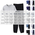 thumbnail image 3 of BaoFuBaoMei Mens Pajamas Set Big and Tall 2 Piece Crew Neck Lounge Sets Short Sleeve Top Joggers Sleepwear Sets Comfy Soft Loungewear with Pockets, 3 of 5