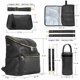 thumbnail image 2 of Minsong Bolsa de pañales Mochila de cuero de moda Mochilas para mamás Bolsas de pañales para bebés de viaje con organizador en bolsa y cambiador (negro), 2 of 5