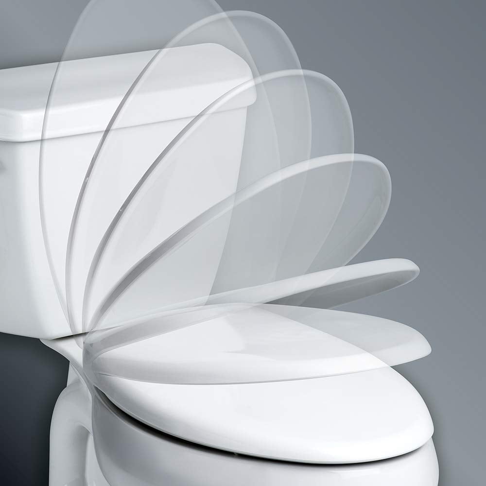 Mayfair 20SLOWE 006 Slow-Close Plastic Toilet Lift-Off Hinges, STA-TITE Seat Fastening System, Elongated, Bone