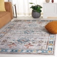 thumbnail image 3 of SAFAVIEH Bayside Bruno Oriental Polyester Machine Washable Area Rug, Light Gray/Blue, 4' x 6', 3 of 13