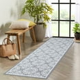 thumbnail image 2 of Hasoo 2' x 6' Modern Austere European Runner Rug Non Slip Hallway Runner Rug Washable Kitchen Runner Rug Entryway Runner Area Rug Gray, 2 of 6