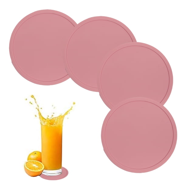 Juego de posavasos reutilizables y duraderos antideslizantes, posavasos de silicona antideslizantes adecuados para mesa de centro