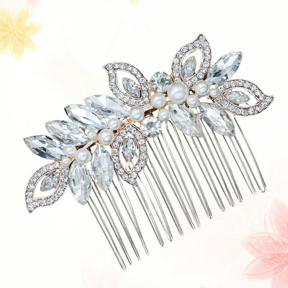 ELAYARD 1Pcs Ladies Decorative Hair Comb Alloy Design With Crystal For Party Use