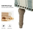 thumbnail image 2 of Farmhouse Wooden Upholstered Armchair Set of 2, Lounge Seat Nailhead Trim Wooden Legs for Home Bedroom in Blue, 2 of 6