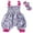 Gris Argenté, variante sur ITFABS Bébé Fille Casual 2Pcs Costume, Imprimé Bande Dessinée Sling Romper + Casque