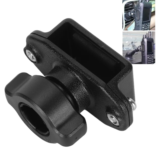 Soporte Para Radio Para Automóvil, Fácil De Instalar, Estable, Negro, Soporte Para Walkie Talkie Para Automóvil, Cabezal Esférico De 17 Mm De Diámetro Para Radio Bidireccional