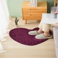 thumbnail image 3 of Kmbangi Tapis de Sol+tapis Antidérapant en Forme de Cœur Couleur Unie, 3 of 7